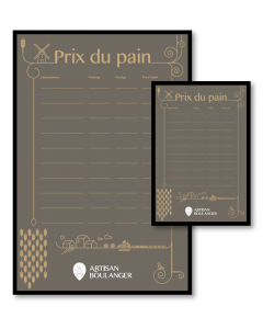 1 Lot de 2 Affiches Prix pain 200x300 et 400x600