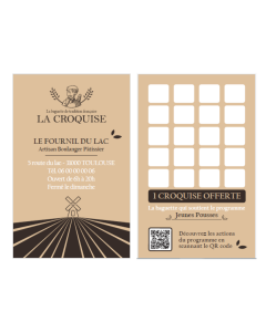 Cartes de fidélité - La Croquise (1 volet - Perso)